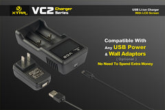 VC2 Charger (Kit) - 18650 Battery | BATTERY BRO - 7