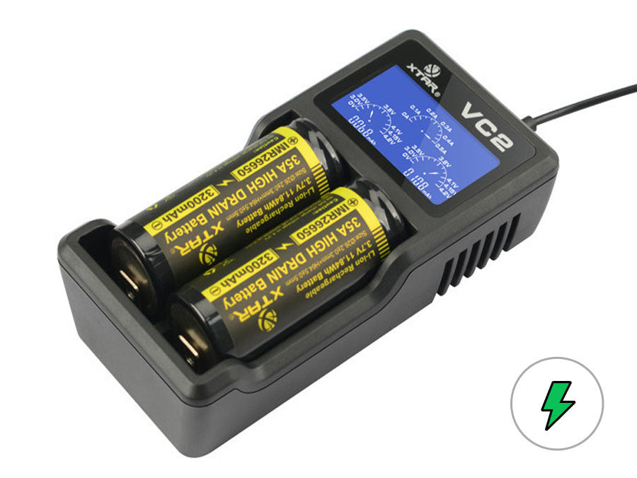 VC2 Charger (Kit) - 18650 Battery | BATTERY BRO - 1
